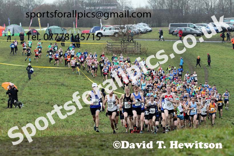 Senior men, 2021 North Eastern Cross Country Championships, Sedgefield. Photo: David T. Hewitson/Sports for All Pics